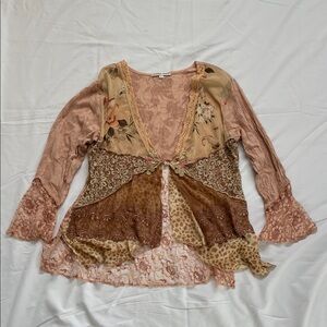 Vintage Flowy Floral Lace Women's Top